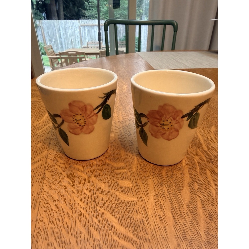 Vtg Franciscan Desert Rose 3.25" Ceramic Tumblers